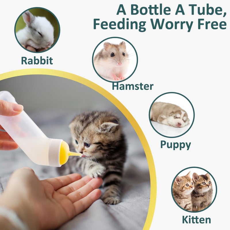 Xuanda Pet Nursing Kit, Puppy Milk Feeder Bottle, Silicone Feeding Nipple for All Breed of Puppy, Kittens and Other Animals (Pink) - Image 5